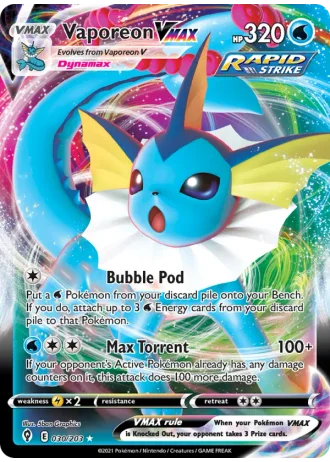 Vaporeon VMAX #30/203 — Evolving Skies