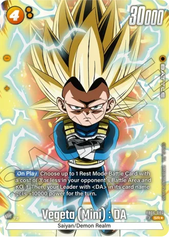 Vegeta (Mini) : DA (Alternative Art) FB06-084 — Rivals Clash (FB06)