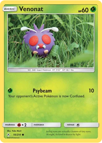 Venonat #10/214 — Unbroken Bonds