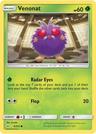 Venonat #9/214 — Unbroken Bonds