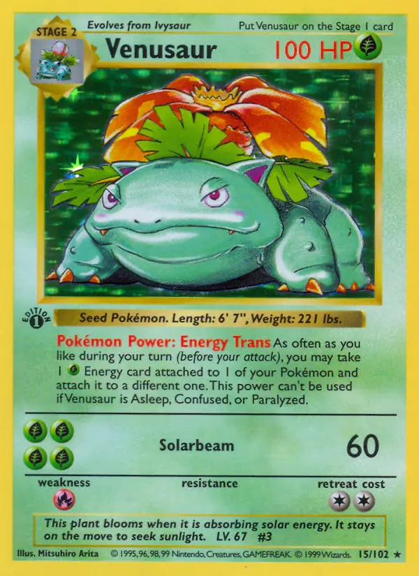Venusaur #15 — Base Set
