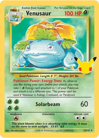 Venusaur #15/102 — Classic Collection (Celebrations)