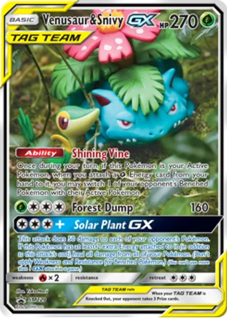 Venusaur & Snivy GX SM229 — Sun & Moon Promos