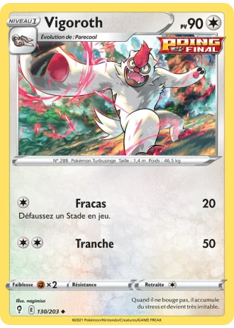 Vigoroth #130/203 — Évolution Céleste
