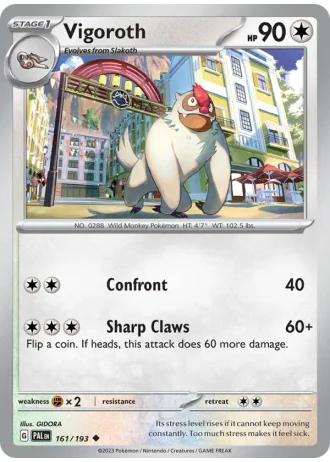 Vigoroth #161/193 — Paldea Evolved