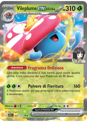 Vileplume-ex di Erika #003 — Ascesa Eroica