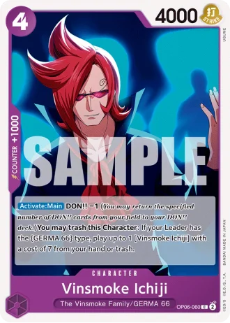 Vinsmoke Ichiji (OP06-060) — Wings of the Captain (OP06)