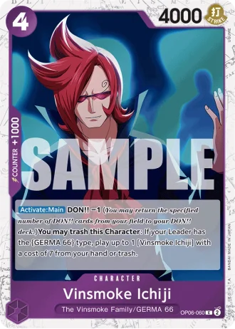 Vinsmoke Ichiji (OP06-060) (Jolly Roger Foil) — One Piece The Best (PRB01)