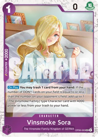 Vinsmoke Sora (OP06-063) (Pirate Foil) — One Piece Card The Best Vol.2(PRB02)