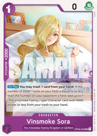 Vinsmoke Sora (OP06-063) (Reprint) — One Piece Card The Best Vol.2(PRB02)