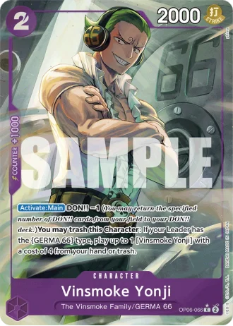 Vinsmoke Yonji (OP06-066) (Full Art) — One Piece The Best (PRB01)