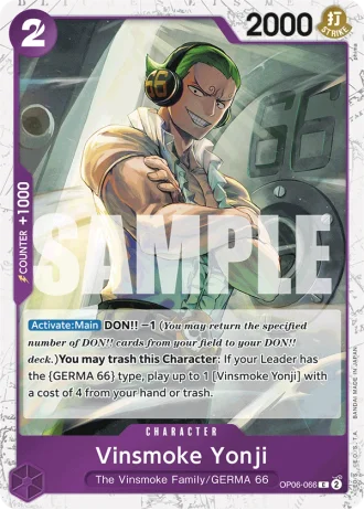 Vinsmoke Yonji (OP06-066) (Jolly Roger Foil) — One Piece The Best (PRB01)