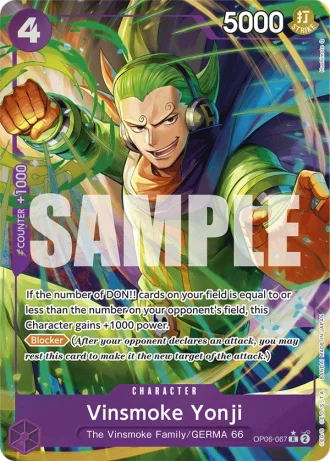 Vinsmoke Yonji (OP06-067) (Alternative Art) — One Piece The Best (PRB01)