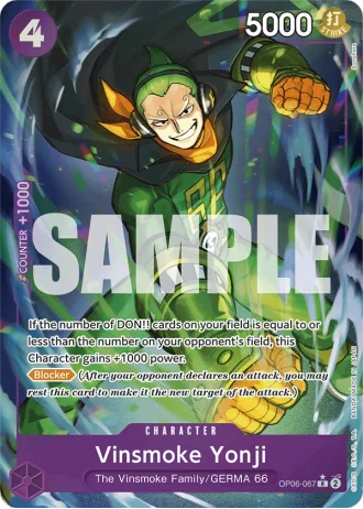 Vinsmoke Yonji (OP06-067) (Full Art) — One Piece The Best (PRB01)