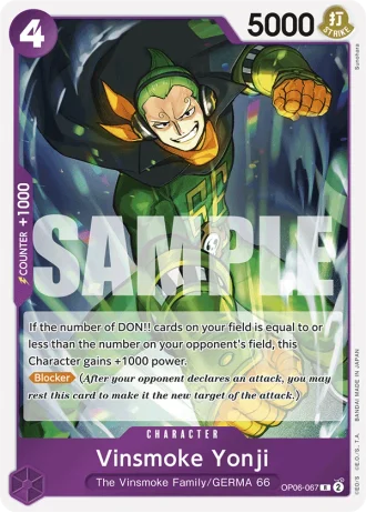 Vinsmoke Yonji (OP06-067) (Reprint) — One Piece The Best (PRB01)