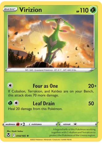 Virizion #014/195 — Silver Tempest