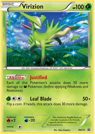 Virizion BW70 — Black & White Promos
