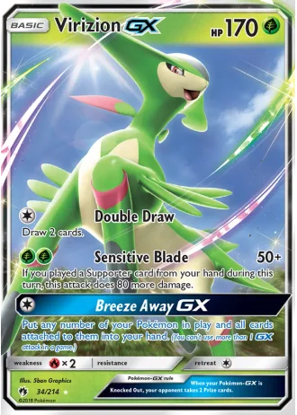 Virizion GX #34/214 — Lost Thunder
