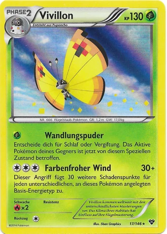Vivillon (Continental Pattern) #17/146 — XY