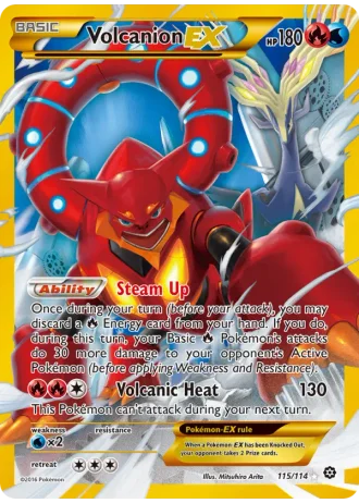 Volcanion EX #115 — Steam Siege