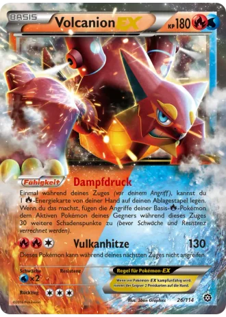 Volcanion EX #26/114 — Dampfkessel