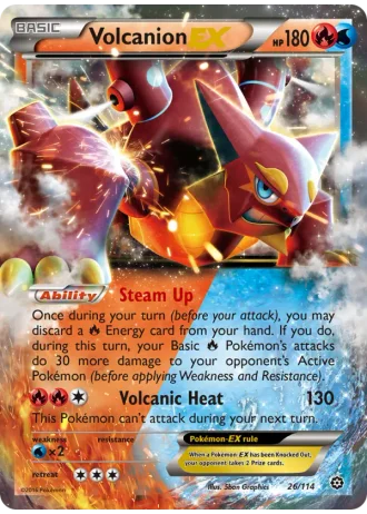 Volcanion EX #26 — Steam Siege