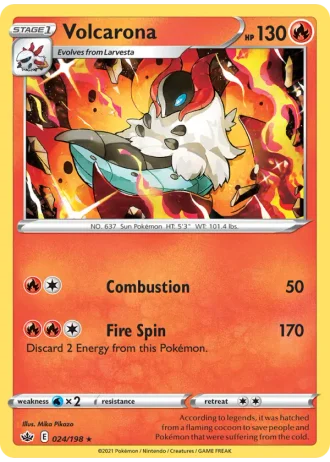 Volcarona #24/198 — Chilling Reign
