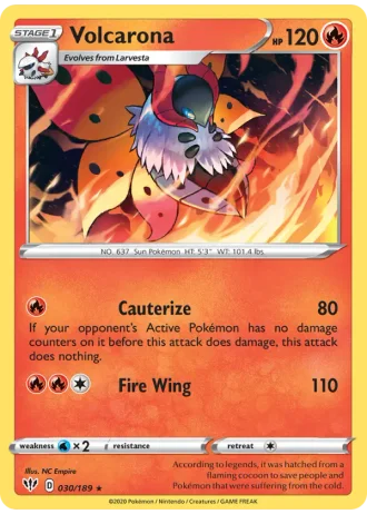 Volcarona #30/189 — Darkness Ablaze