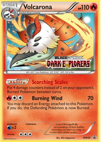 Volcarona BW40 — Black & White Promos