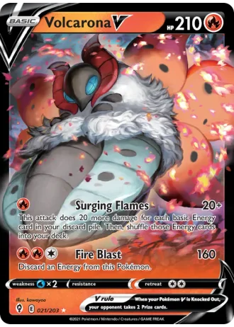 Volcarona V #21/203 — Evolving Skies