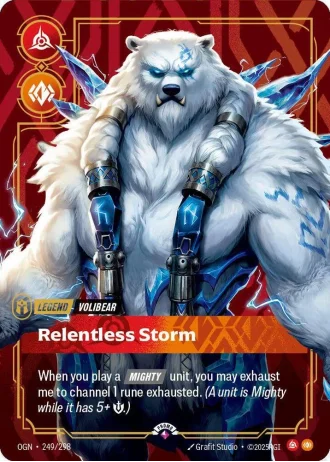 Volibear, Relentless Storm (Metal) (Best Of) #249/298 — Organized Play Promos