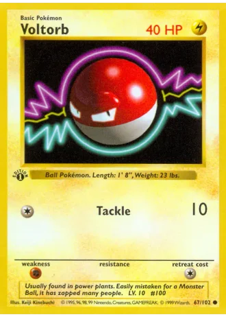 Voltorb #67/102 — Base Set