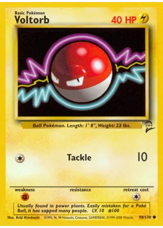 Voltorb #98/130 — Base Set 2