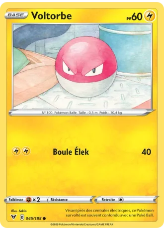 Voltorbe #45/185 — Voltage Éclatant