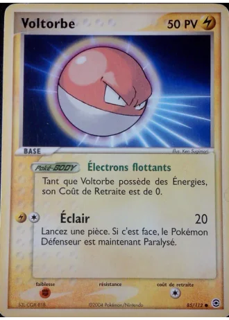 Voltorbe #85/112 — EX Rouge Feu & Vert Feuille