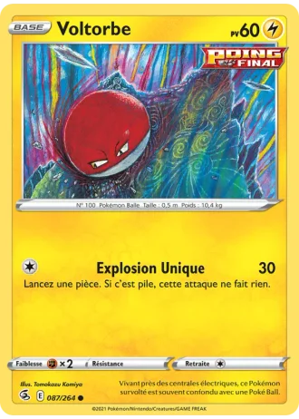 Voltorbe #87 — Poing de Fusion