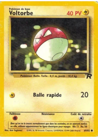 Voltorbe (première édition) #69/82 — Team Rocket (1ère Édition)