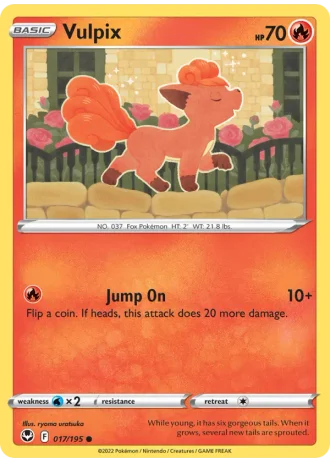 Vulpix #017/195 — Silver Tempest