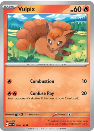 Vulpix #028 — Obsidian Flames