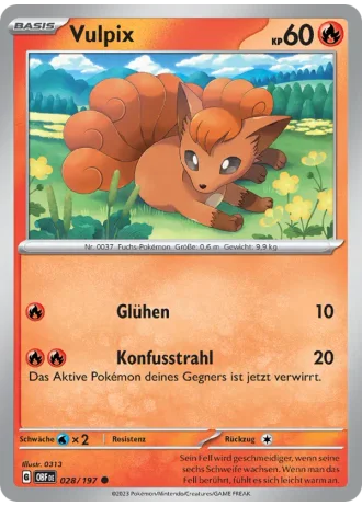 Vulpix #028 — Obsidianflammen