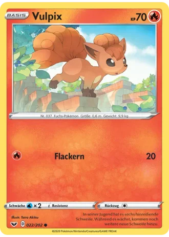 Vulpix #22 — Schwert & Schild