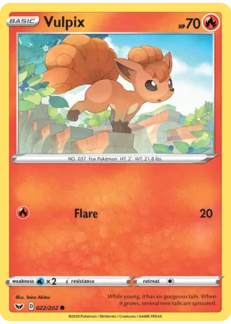 Vulpix #22/202 — Sword & Shield