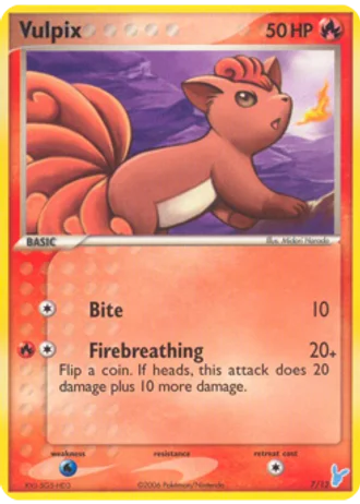 Vulpix #7 — EX trainer Kit 2 (Minun)