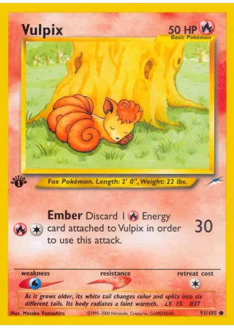 Vulpix #91/105 — Neo Destiny
