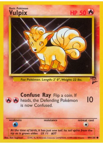 Vulpix #99/130 — Base Set 2