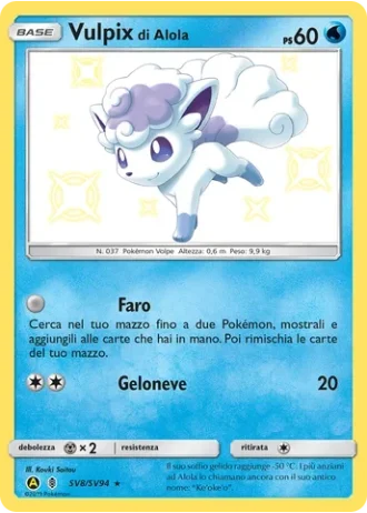 Vulpix di Alola SV8/94 — Tesoro Cromatico (Destino Sfuggente)