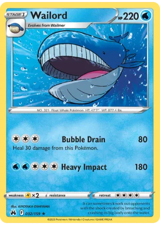 Wailord #032/159 — Crown Zenith