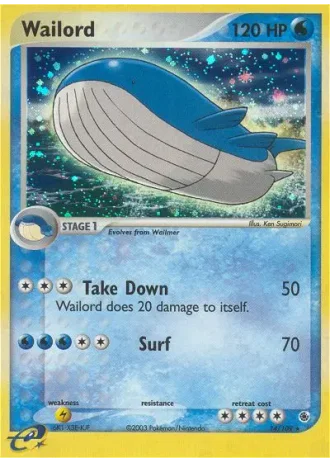 Wailord #14/109 — EX Rubin & Saphir