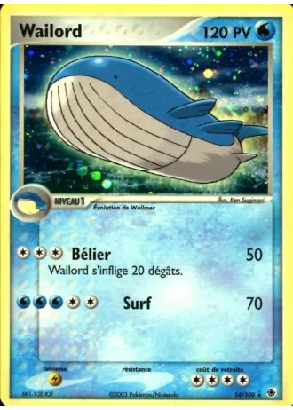 Wailord #14/109 — EX Rubis & Saphir