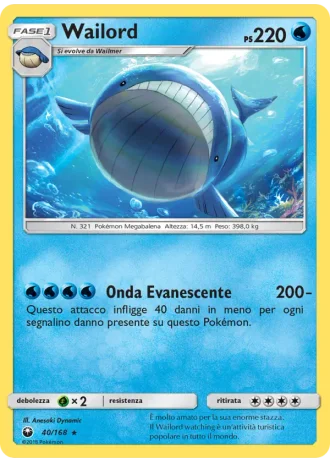 Wailord #40/168 — Tempesta Astrale